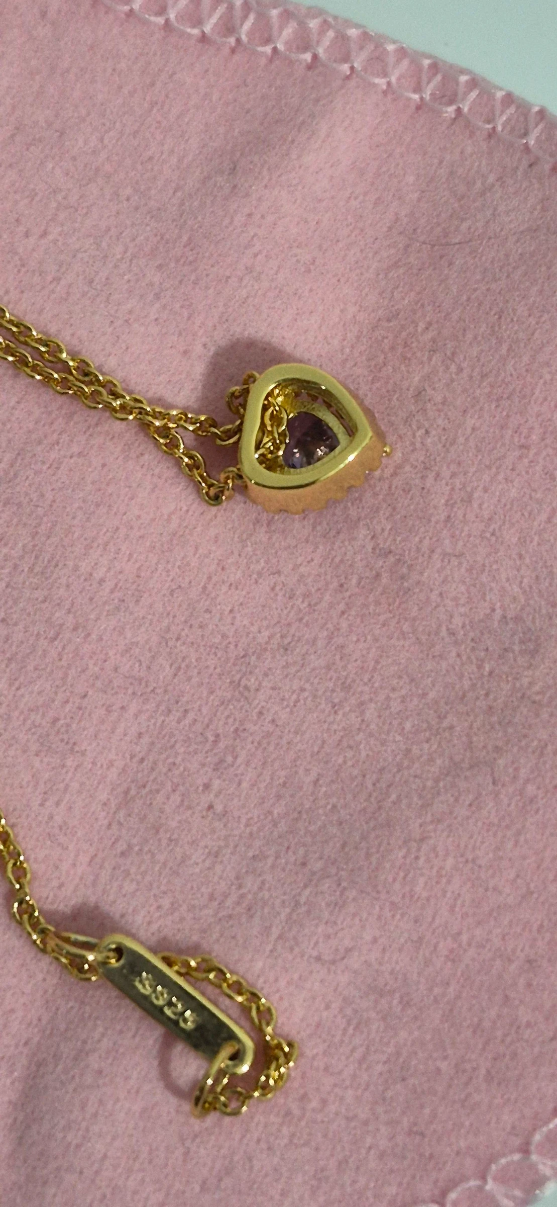 Collar Corazón en Plata Dorada – photo 3